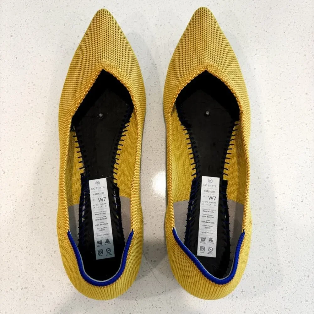 Rothy’s The‎ Point Marigold Yellow Flats Size 7
